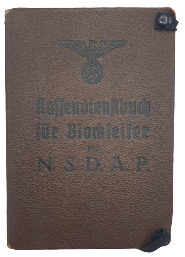 Original WW2 German Document - Cover Kassendienstbuch für Blockleiter der NSDAP