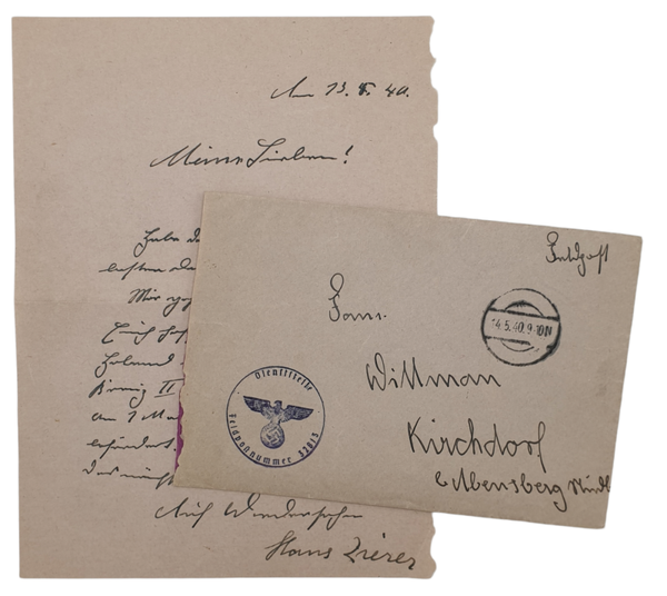 Original WW2 German Letter - Feldpost letter einsatz Holland May (1940)