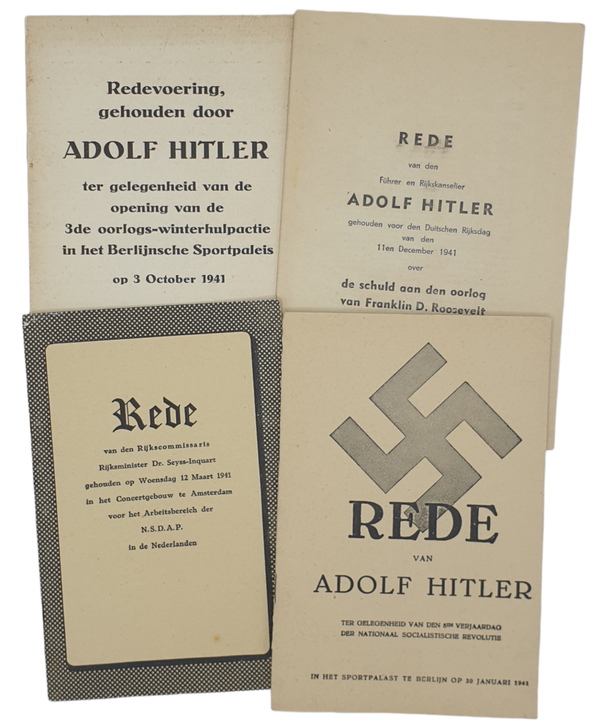 Original WW2 Dutch Brochure - 4 Dutch Nazi propaganda brochures (1941)