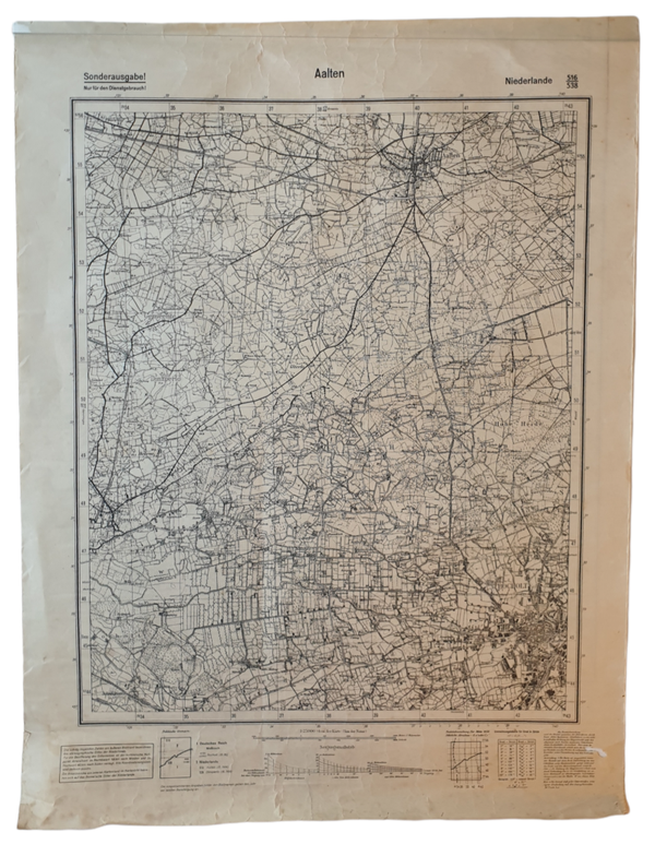 Original WW2 German Map - Sonderausgabe Aalten (1936)