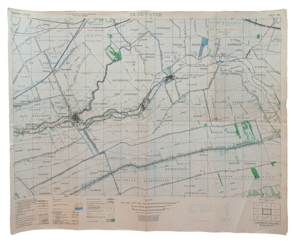 Original WW2 British Map - Oudewater (1944)