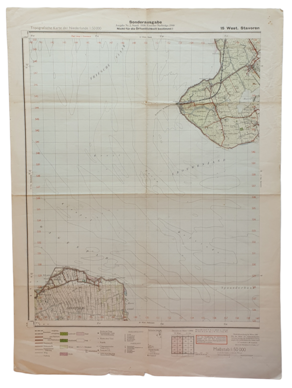 Original WW2 German Map - Sonderausgabe West Stavoren (1940)