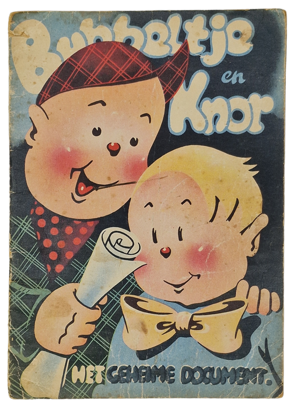 Original WW2 Dutch Collaboration Cartoon - Bubbeltje en Knor het Geheime Document