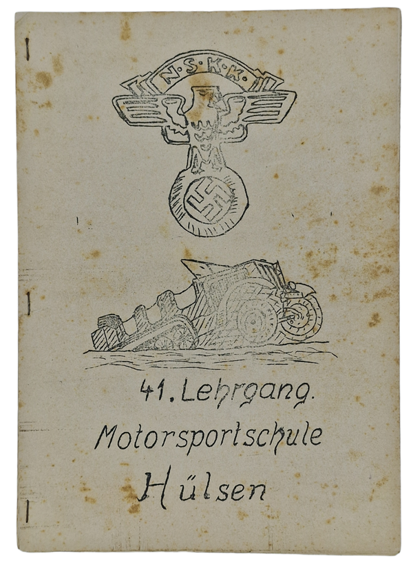 Original WW2 German Document - Bierzeitung 41. Lehrgang Motorsportschule Hülsen (1939)