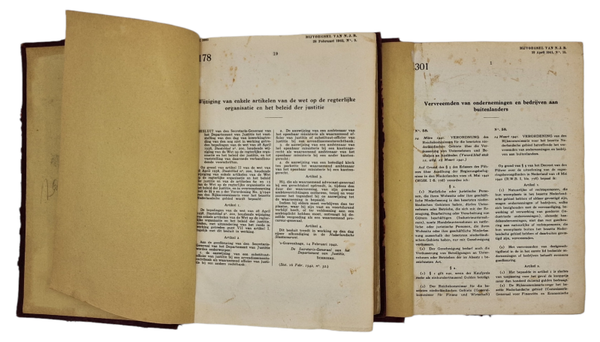 Original WW2 Dutch Book - NJB Law changes for lawmakers (1940-1942)