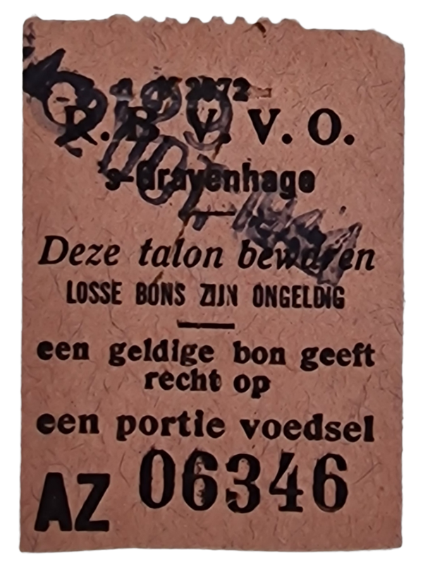 Original WW2 Dutch Document - Food ticket for the Soup Kitchen The Hague (1939)