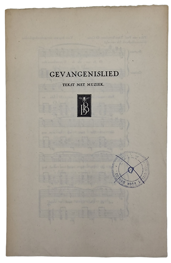 Original WW2 Dutch Flyer - Gevangenislied, Bezige Bij (1945)