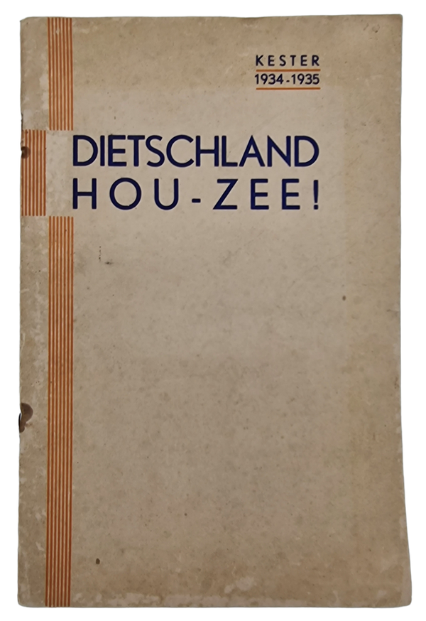 Original WW2 Flemish Collaboration Brochure - Dietschland Hou Zee! Kester (1935)