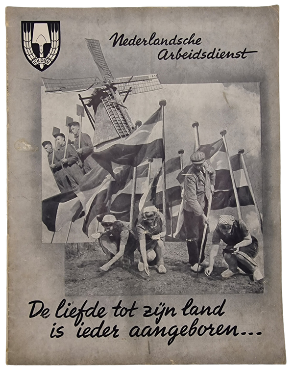 Original WW2 Dutch Collaboration Brochure - NAD Nederlandsche Arbeidsdienst ''De liefde tot zijn land...'' (1942)