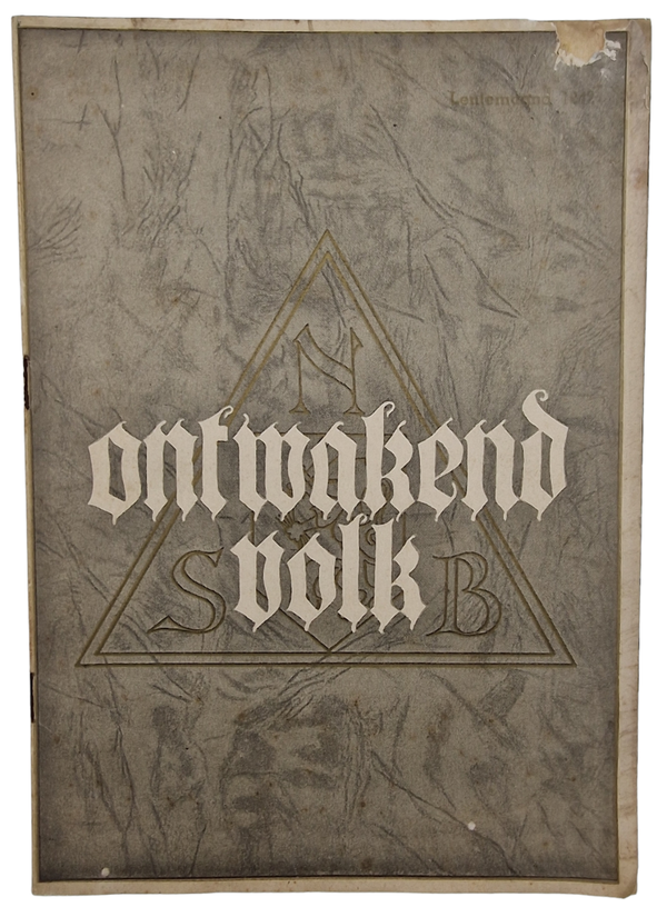 Original WW2 Dutch NSB Collaboration Magazine - Ontwakend Volk Lentemaand (1942)