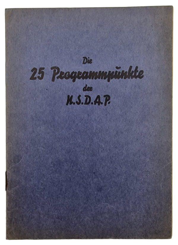 Original WW2 German Brochure - Die 25 Programmpünkte der NSDAP