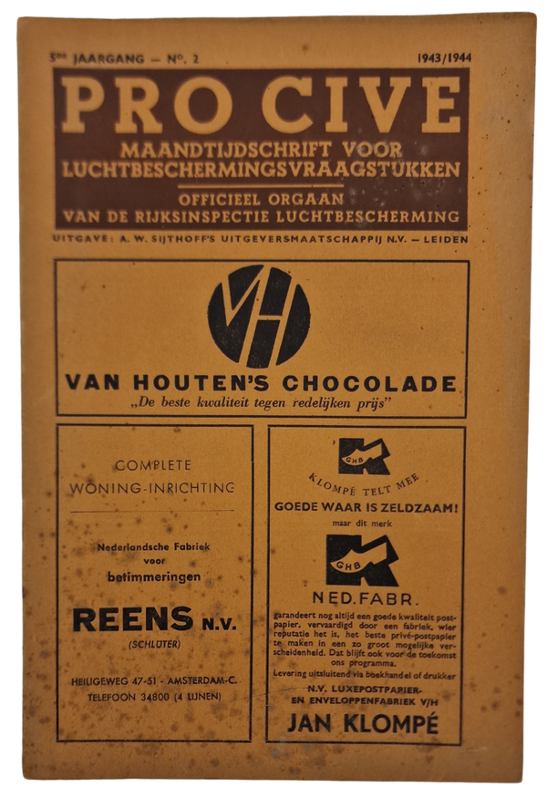Original WW2 Dutch  Brochure - LBD Pro Cive 5th year No. 2 (1944)