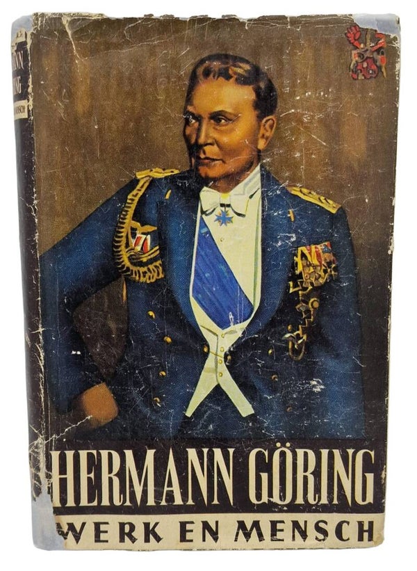 Original WW2 Dutch Book - Werk en Mensch, Hermann Göring, Dutch SS Stamped (1943)