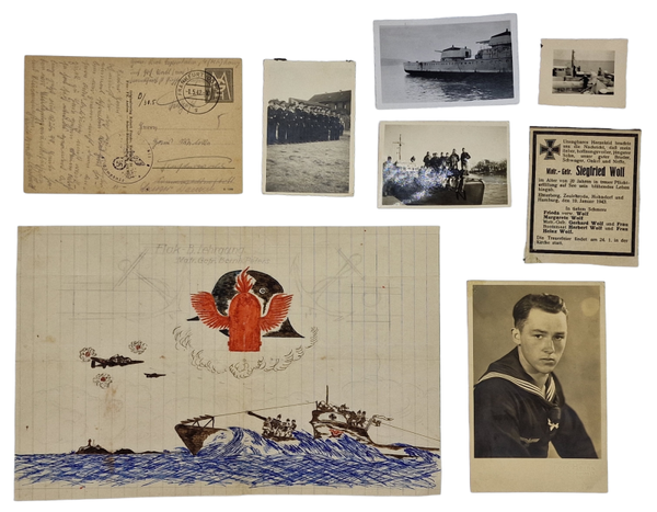 Original WW2 German Document - KM Kriegsmarine Sonderausbildung Geschützführer der leichten Flakartillerie set (1942)