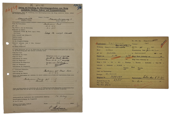 Original WW2 German Document - Maastricht information set (1943)