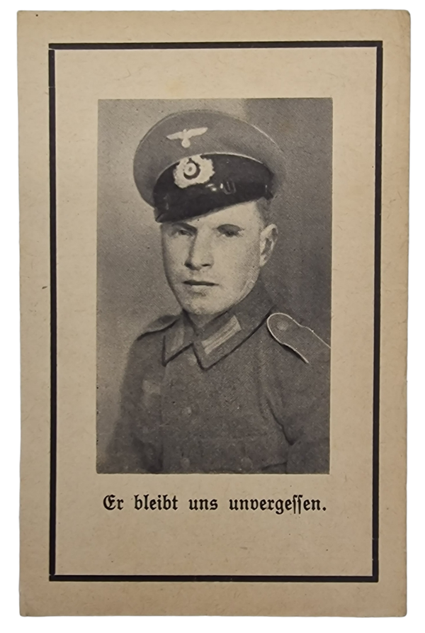 Original WW2 German Document - Death Card Matthias Voithofer, Operation Overlord, Normandy, France (1944)