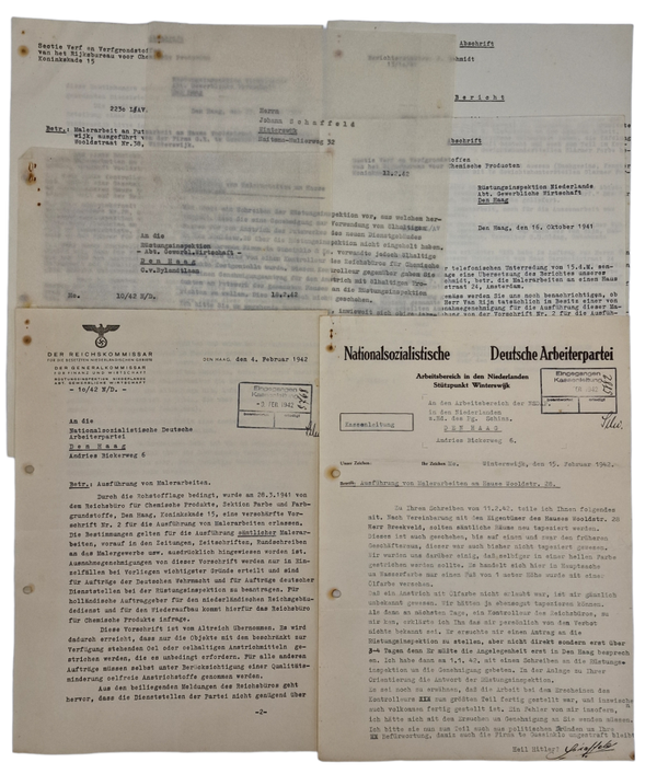 Original WW2 Dutch Collaboration Document - NSDAP Stützpunkt Winterswijk (1942)