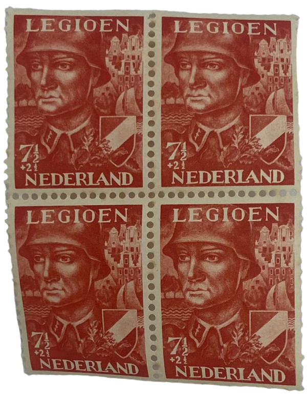 Original WW2 Dutch Collaboration NSB Document - Waffen SS Stamp ''Legioen Nederland''