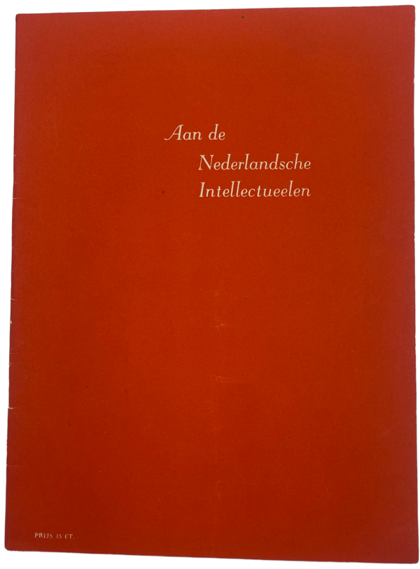 Original WW2 Dutch Collaboration NSB Brochure - Aan de Nederlandsche Intellectueelen
