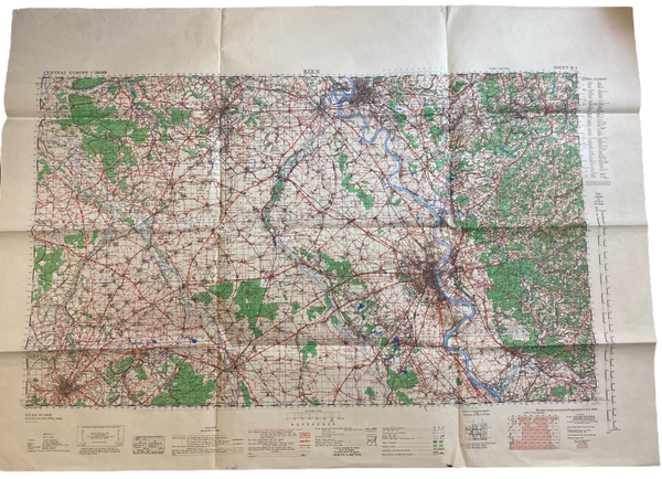 Original WW2 British Map - Cologne, Köln (1944)