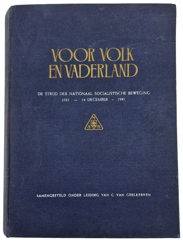 Original WW2 Dutch Collaboration NSB Book - Voor Volk en Vaderland (1941)