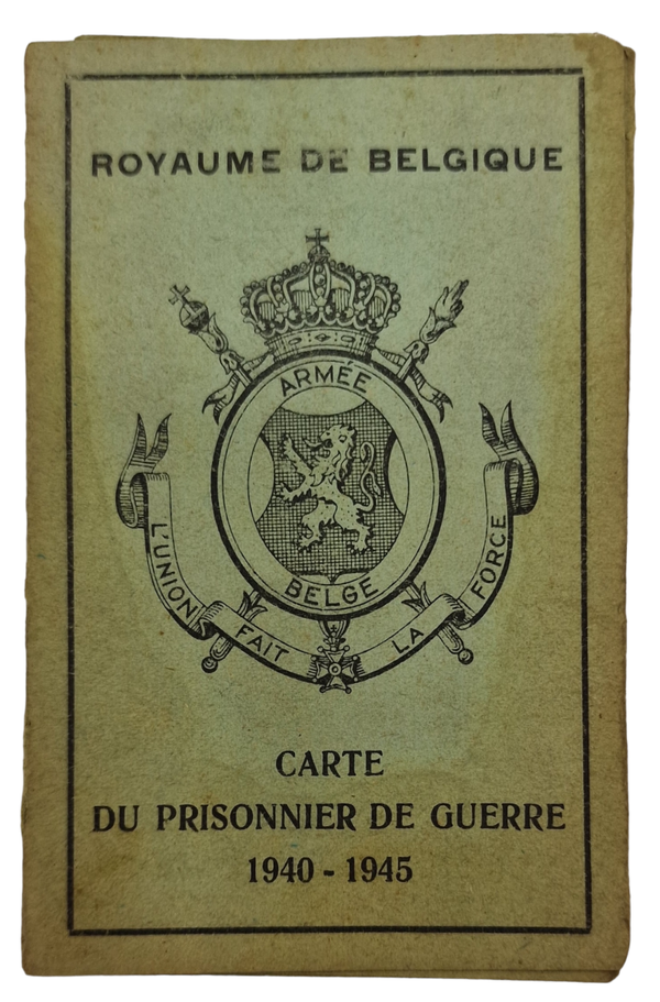 Original WW2 Belgian Document - Royaume de Belgique Carte du prisonnier de Guerre 1940-1945 (1945)
