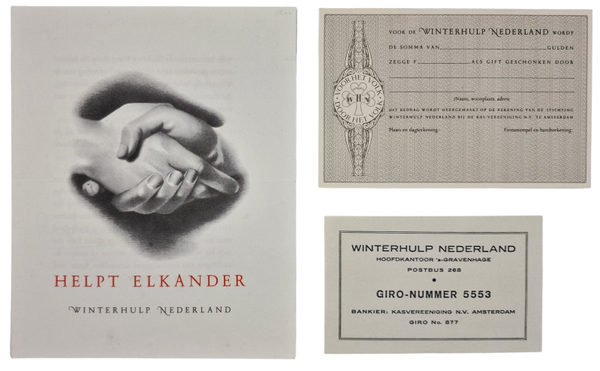Original WW2 Dutch WHN Document - Winterhulp Nederland flyer set