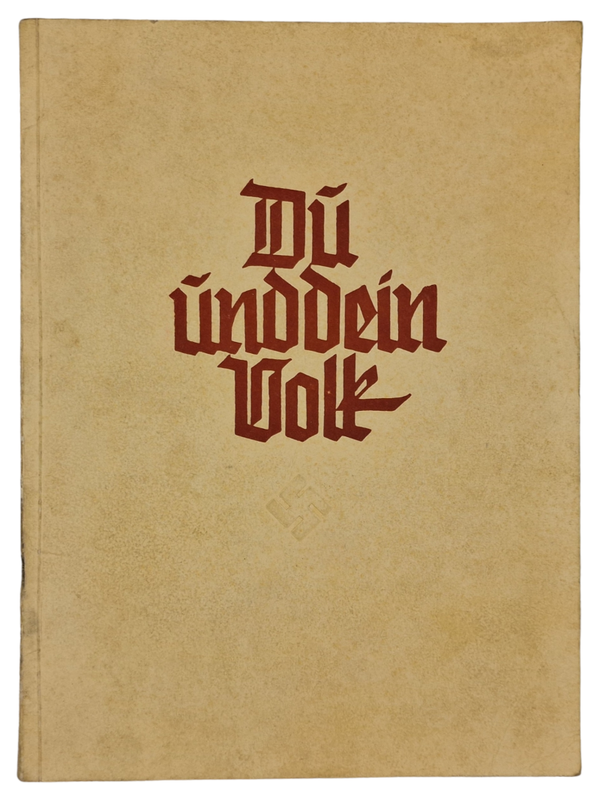 Original WW2 German Book - Du und Dein Volk, Hamburg (1939)