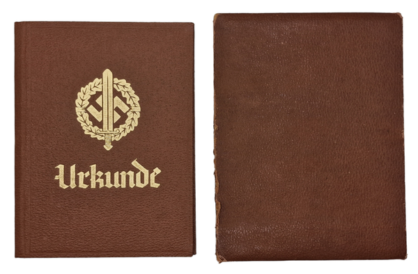 Original WW2 German Document - SA Urkunde Bronze with cover (1941)