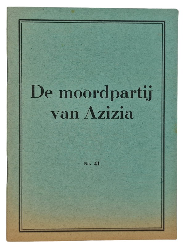 Original WW2 Dutch Collaboration NSB Brochure - De moordpartij van Azizia