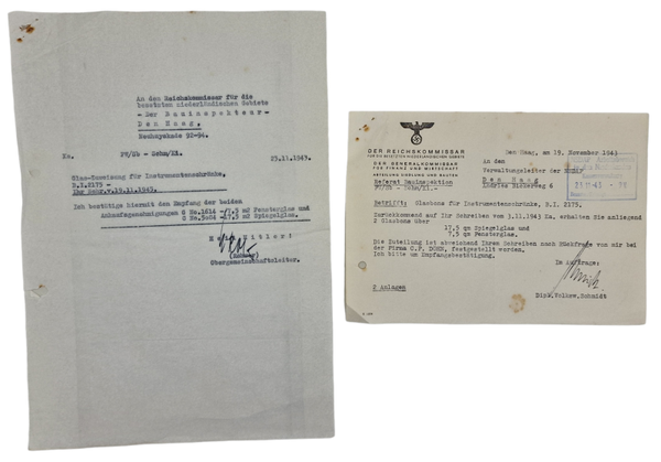 Original WW2 Dutch Collaboration Document - NSDAP The Hague (1943)