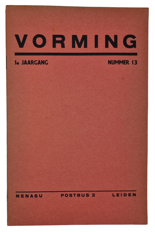 Original WW2 Dutch Collaboration NSB Magazine - Vorming 1st year No. 13 (1937)