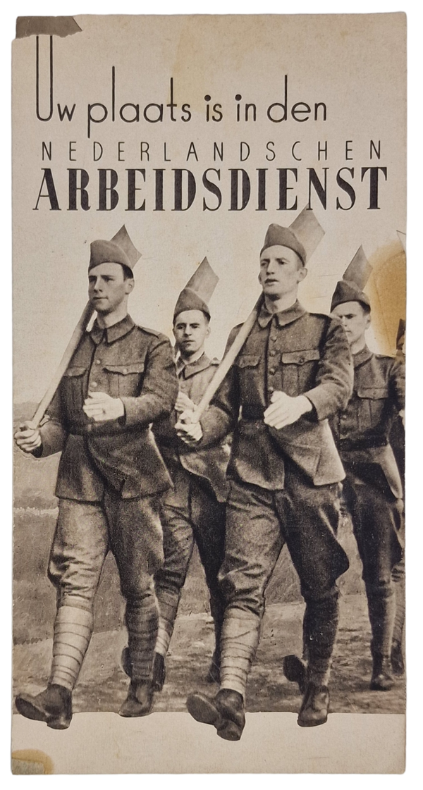Original WW2 Dutch NAD Document - Uw plaats is in den Nederlandschen Arbeidsdienst