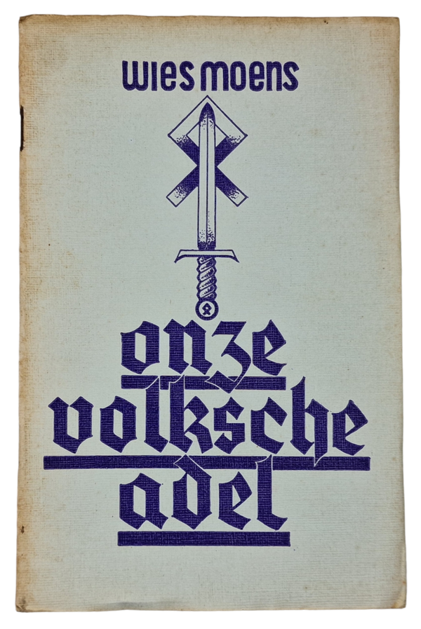 Original WW2 Flemish Collaboration VNV Brochure - Onze Volksche adel, Wies Moens, Mechelen (1942)