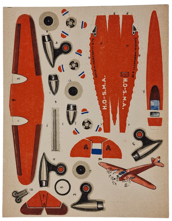 Original WW2 Dutch Document - Honig building kit airplane Savoia Marchetti S 79 (1939)