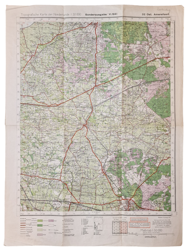 Original WW2 German Map - Sonderausgabe Ost Amersfoort (1941)