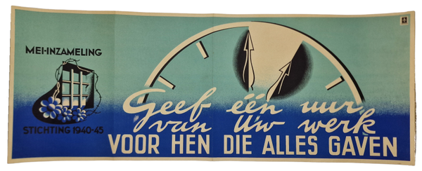 Original WW2 Dutch Liberation Poster - Stichting 1940-45 Mei Inzameling