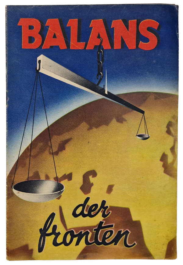 Original WW2 Dutch Collaboration NSB Brochure - Balans der Fronten (1943)