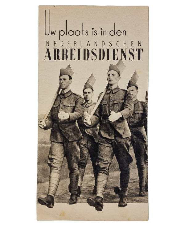 Original WW2 Dutch Collaboration NAD Document - Uw plaats is in den Nederlandschen Arbeidsdienst