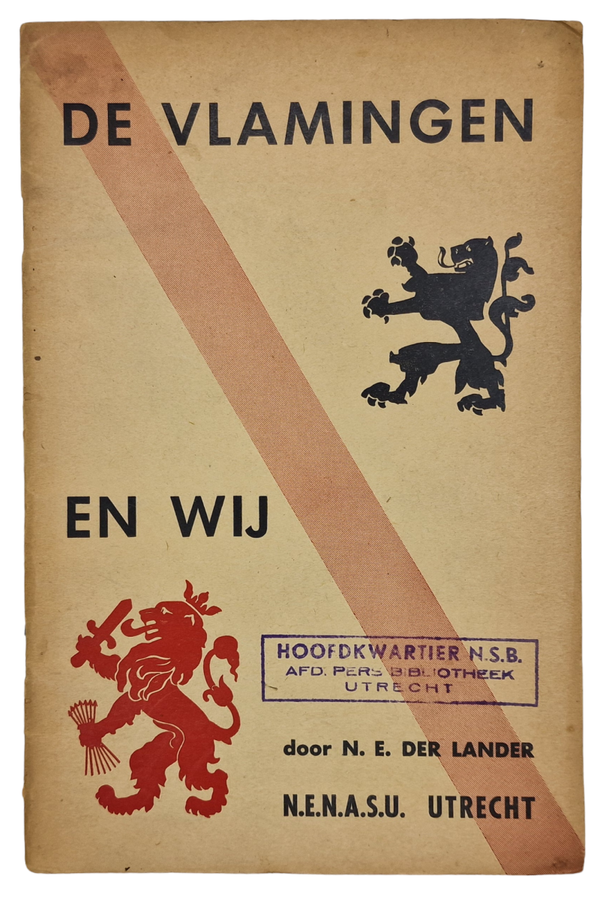 Original WW2 Dutch Collaboration NSB brochure - De Vlamingen en Wij, N. E. der Lander