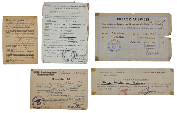 Original WW2 Dutch Document - Document set Westwall-Einsatz Winterswijk Südlohn (1944 1945)