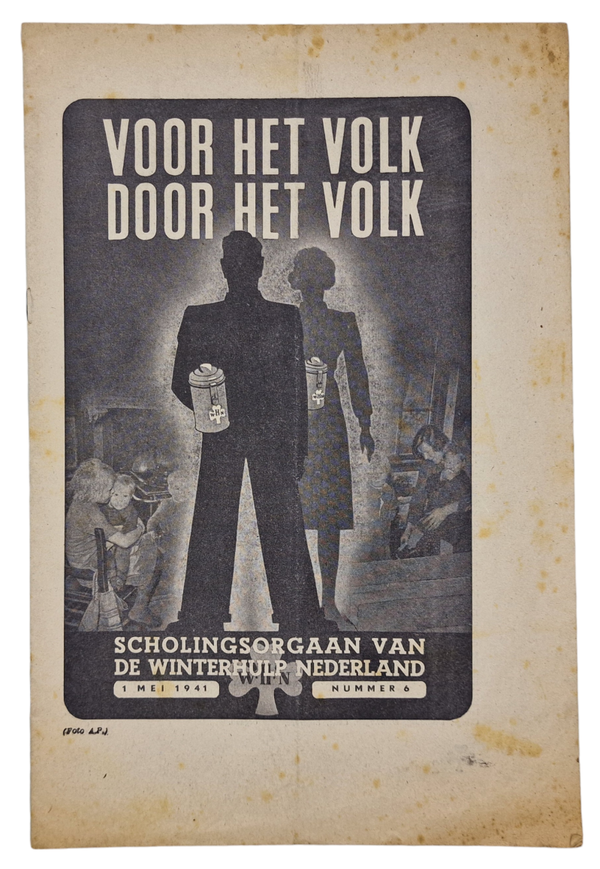 Original WW2 Dutch Collaboration WHN Brochure - Scholingsorgaan van de Winterhulp Nederland, No. 6 (1941)