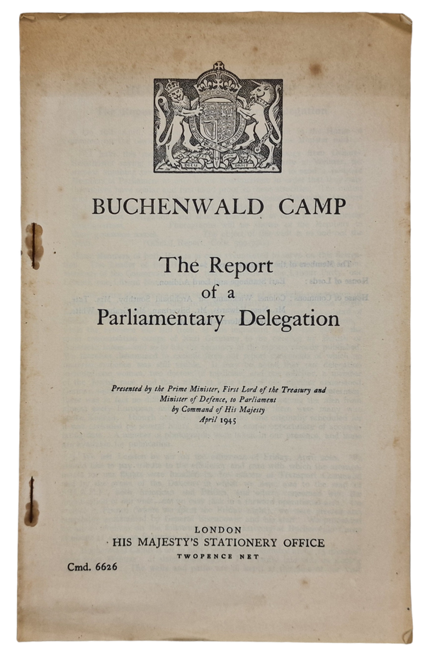 Original WW2 British Brochure - Buchenwald Camp The Report of a Parliamentary Delegation (1945)