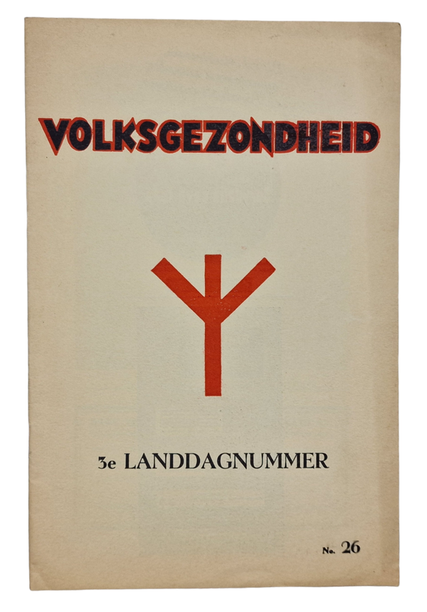 Original WW2 Dutch Collaboration NSB Magazine - Volksgezondheid Orgaan van Medisch Front 2nd Year No. 26 ''3e Landdagnummer'', Utrecht (1943)