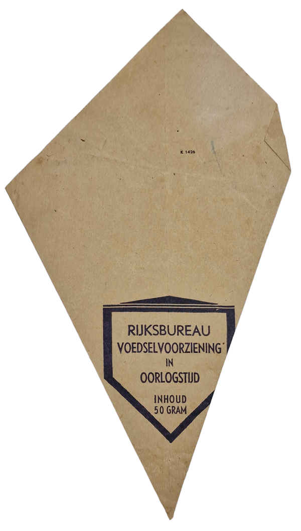 Original WW2 Dutch Document - Food- / tobacco bag with K number Den Bosch