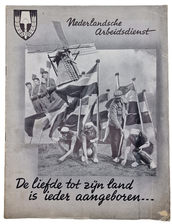 Original WW2 Dutch Collaboration NAD Brochure - Nederlandsche Arbeidsdienst ''De liefde tot zijn land...'' (1942)