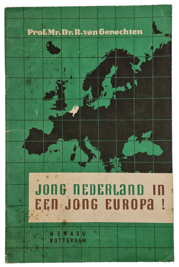 Original WW2 Dutch Collaboration NSB Brochure - Jong Nederland in een Jong Europa, R. van Genechten (1942)