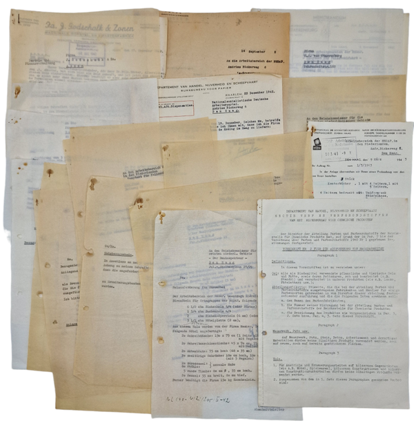 Original WW2 Dutch Collaboration Document - Arbeitsbereich der NSDAP, The Hague (1942 1943)