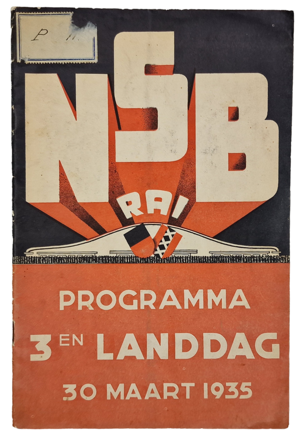 Original WW2 Dutch Collaboration NSB Brochure - Programma 3en Landdag, RAI, Amsterdam (1935)