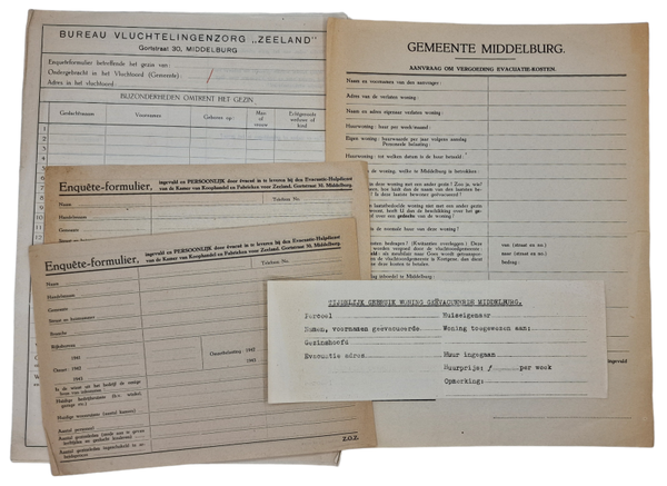 Original WW2 Dutch Document - Evacuation lot Middelburg, Zeeland (1942)